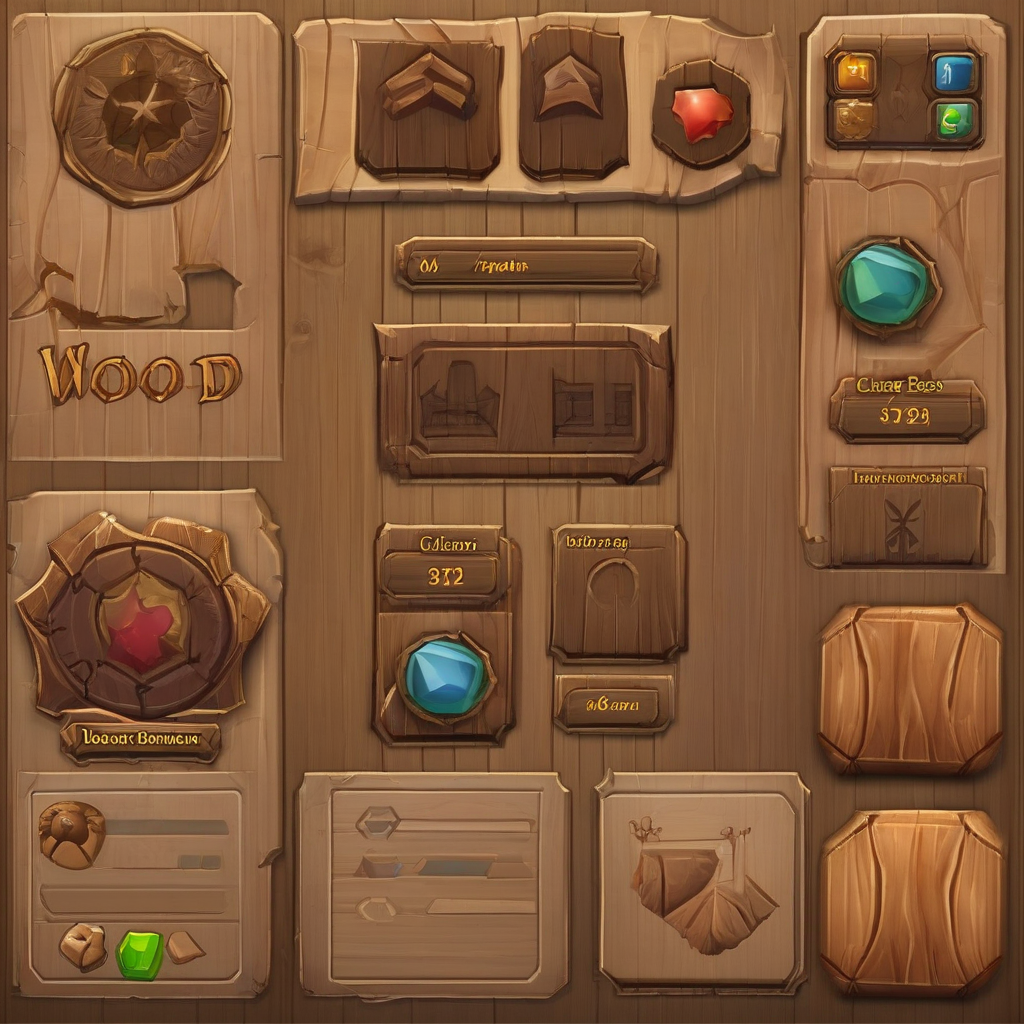 game ui wood by मुफ्त एआई छवि जनरेटर - बिना लॉगिन के✨ | AIGAZOU