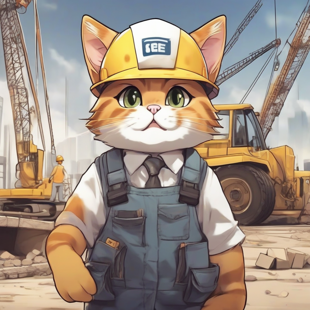 cute anime style cat in architecture by मुफ्त एआई छवि जनरेटर - बिना लॉगिन के✨ | AIGAZOU