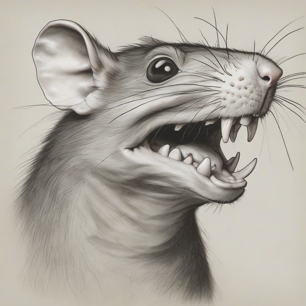 an ugly rat face from the side with an open mouth and visible teeth by Générateur d'images par IA gratuit - Aucune connexion nécessaire✨ | AIGAZOU