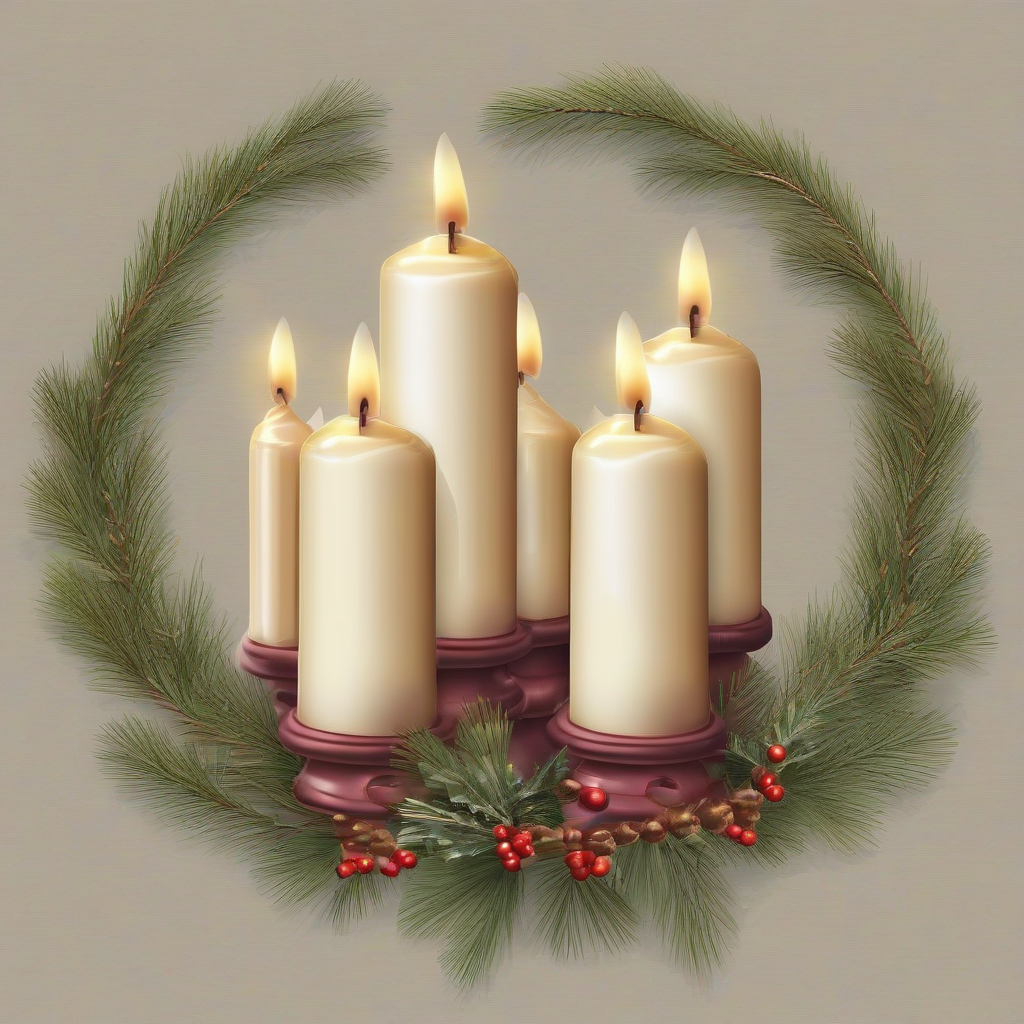 an advent wreath with 3 candles by मुफ्त एआई छवि जनरेटर - बिना लॉगिन के✨ | AIGAZOU