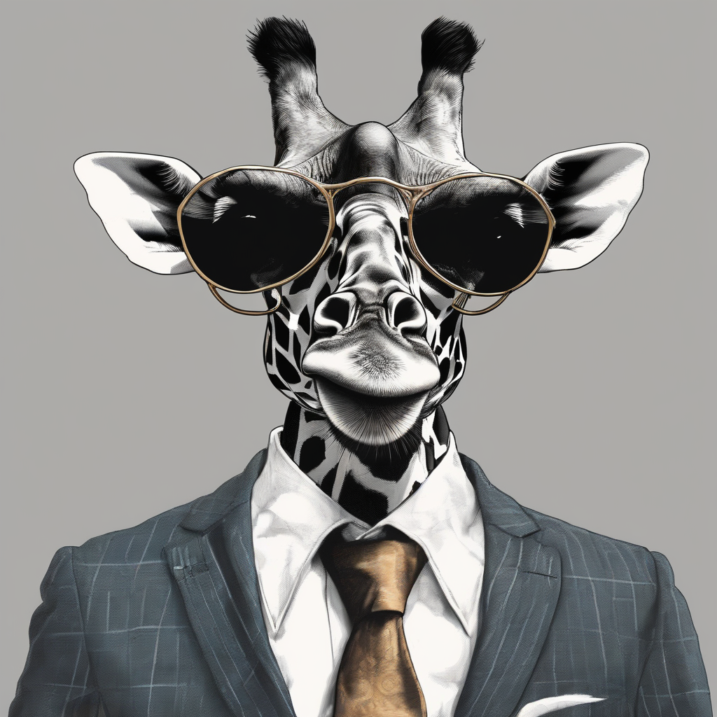 giraffe in suit by मुफ्त एआई छवि जनरेटर - बिना लॉगिन के✨ | AIGAZOU