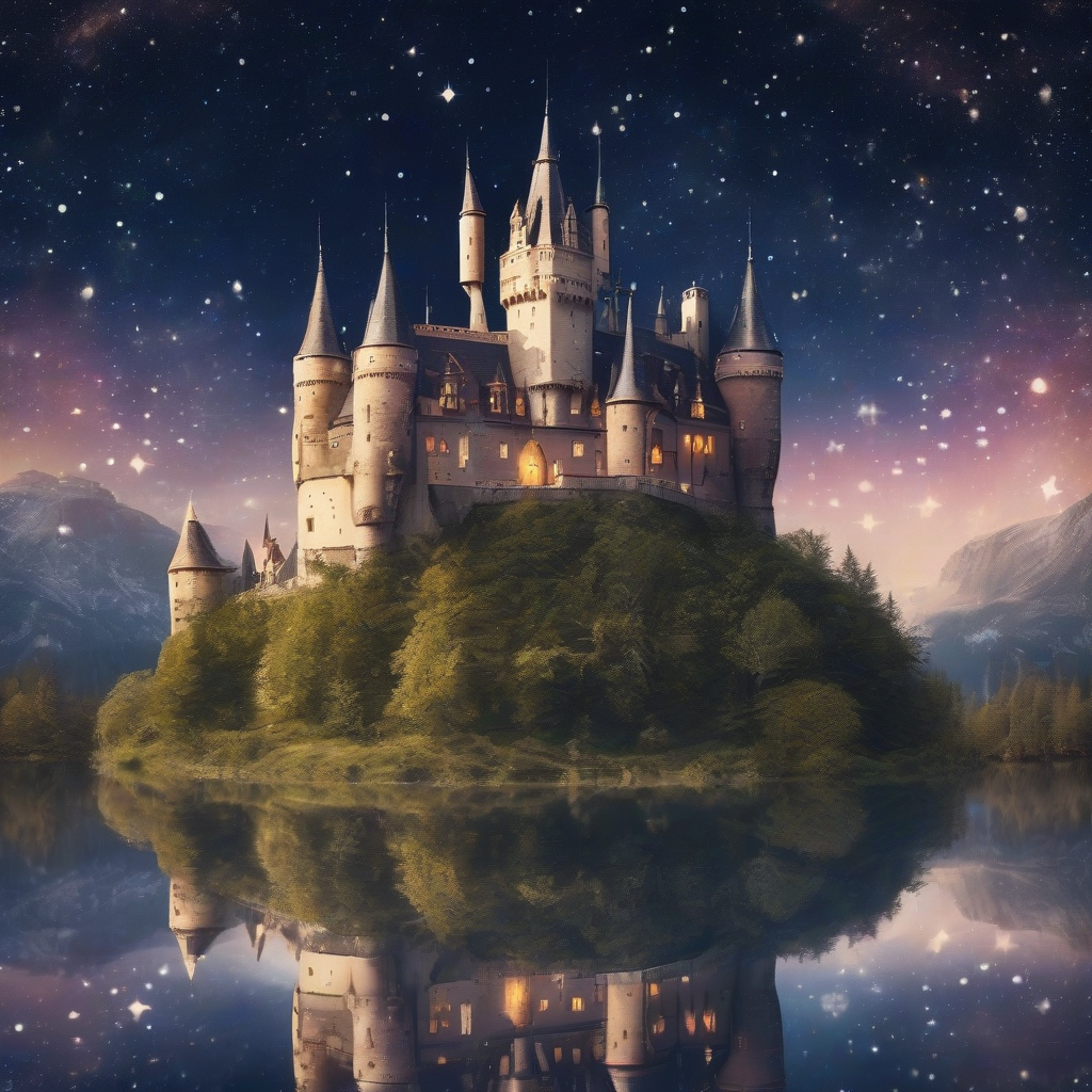 a castle floating in a beautiful starry sky by मुफ्त एआई छवि जनरेटर - बिना लॉगिन के✨ | AIGAZOU