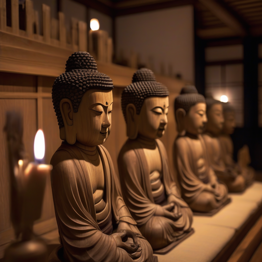 kyoto ultra realistic wood carved buddha statue by Générateur d'images par IA gratuit - Aucune connexion nécessaire✨ | AIGAZOU