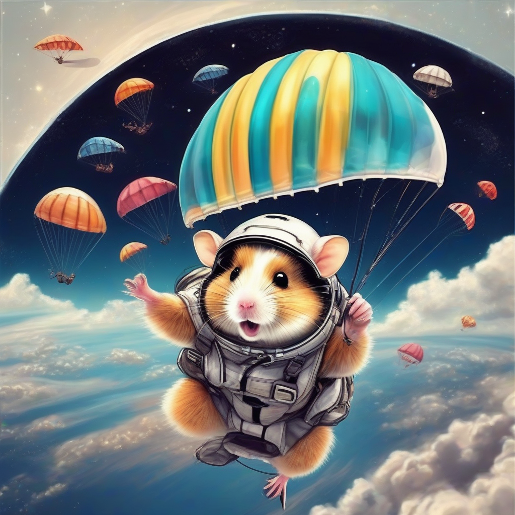 real photo like hamster colorful paraglider by मुफ्त एआई छवि जनरेटर - बिना लॉगिन के✨ | AIGAZOU