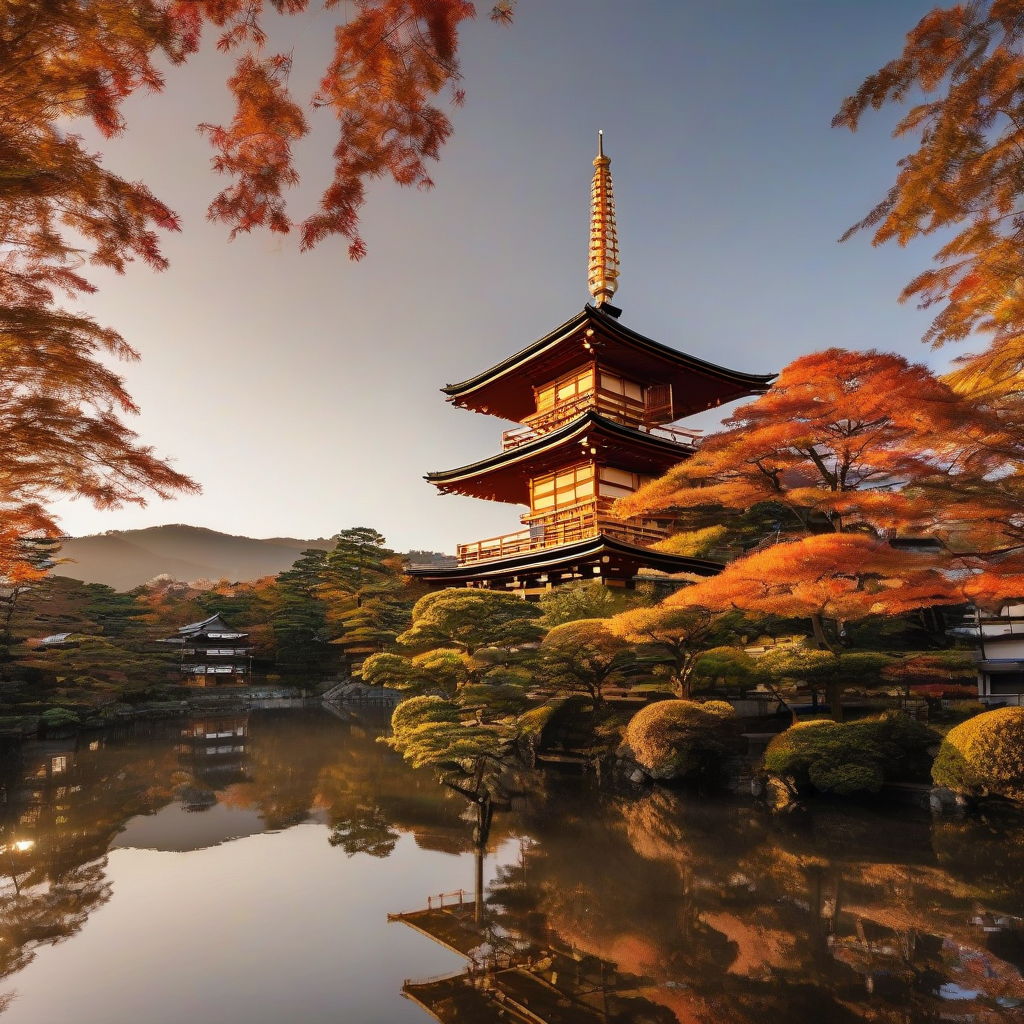 kyoto pagoda realistic autumn clear sky by मुफ्त एआई छवि जनरेटर - बिना लॉगिन के✨ | AIGAZOU