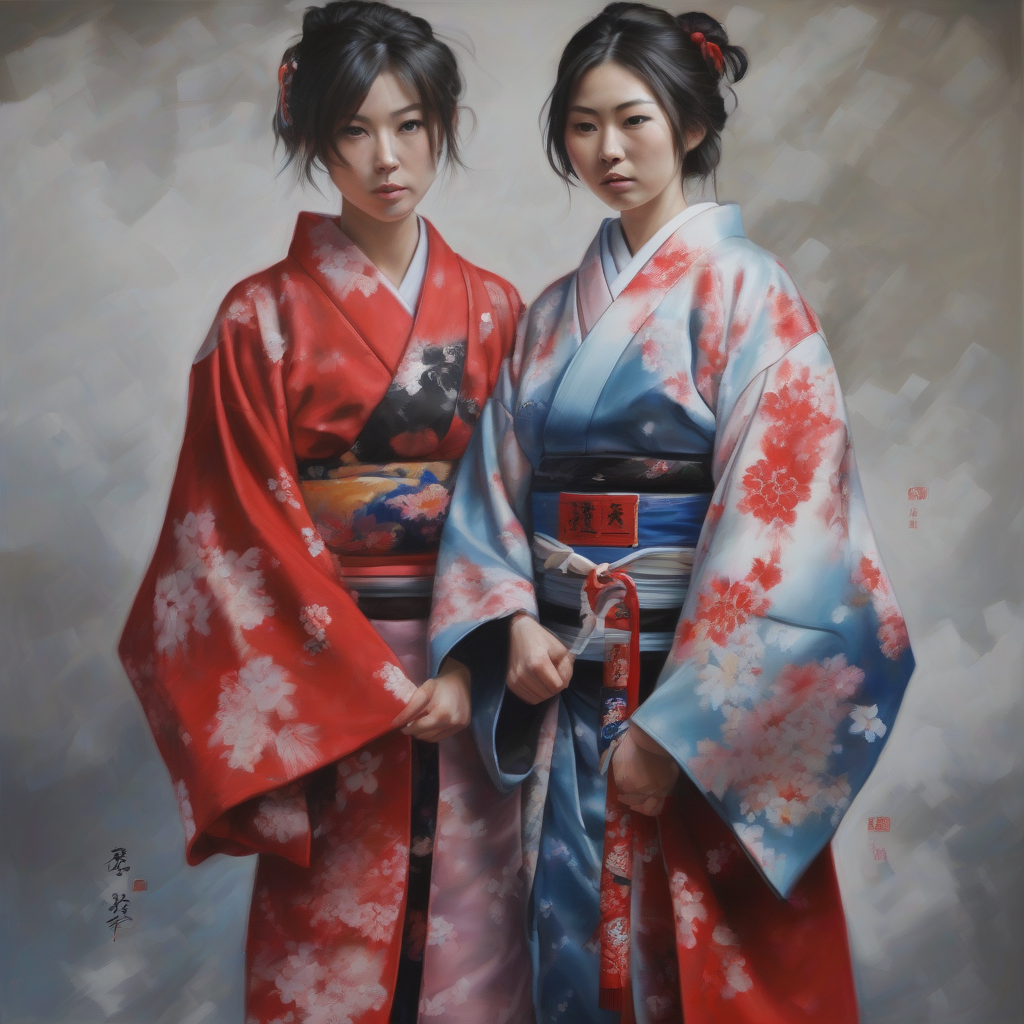 realistic painting kimono uprising by मुफ्त एआई छवि जनरेटर - बिना लॉगिन के✨ | AIGAZOU