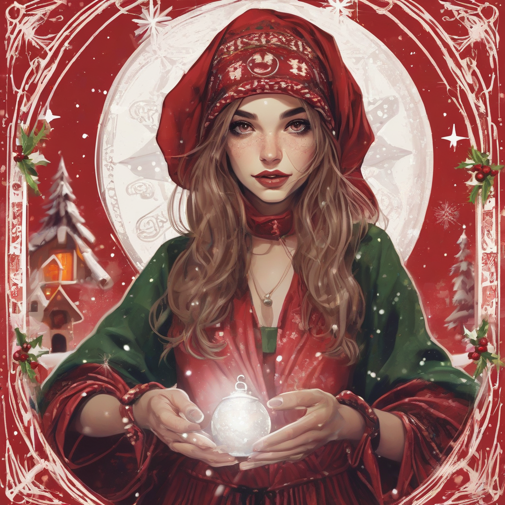 fortune teller christmas girl by मुफ्त एआई छवि जनरेटर - बिना लॉगिन के✨ | AIGAZOU