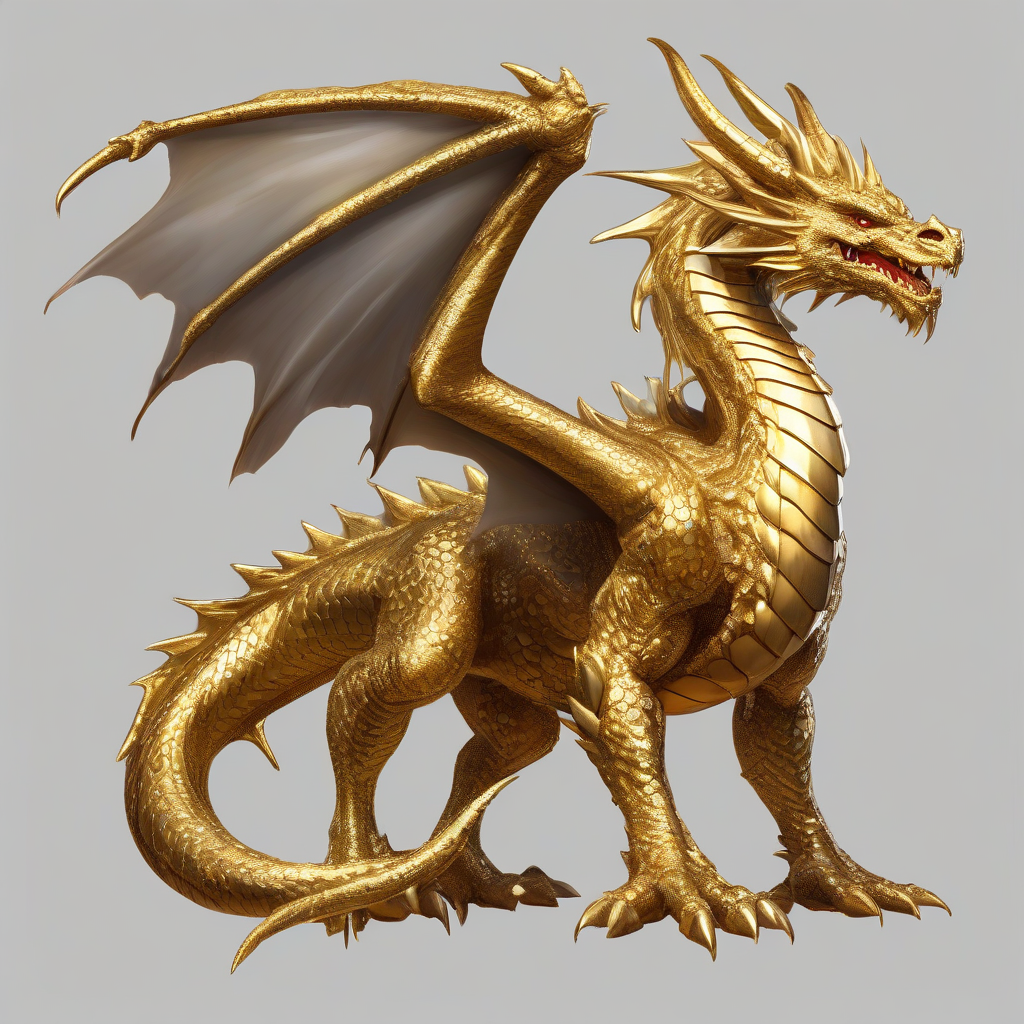 golden elderly western dragon transparent background by मुफ्त एआई छवि जनरेटर - बिना लॉगिन के✨ | AIGAZOU