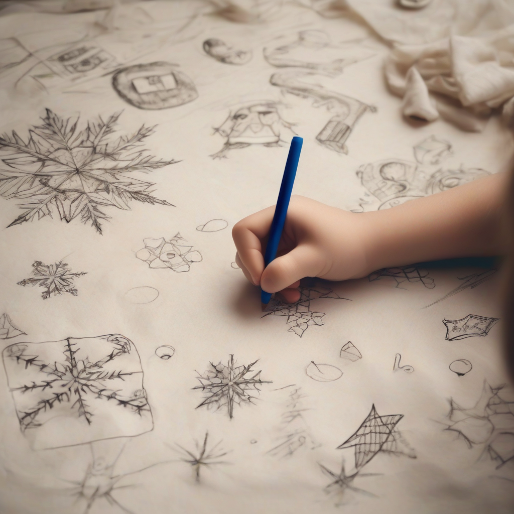 realistic photography child christmas doodle paper by मुफ्त एआई छवि जनरेटर - बिना लॉगिन के✨ | AIGAZOU