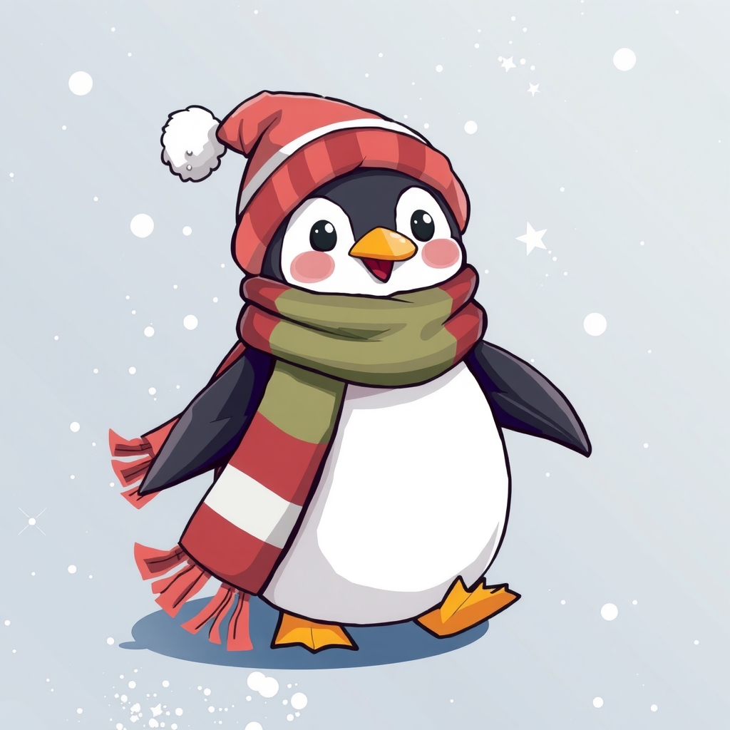 penguin with scarf by मुफ्त एआई छवि जनरेटर - बिना लॉगिन के✨ | AIGAZOU