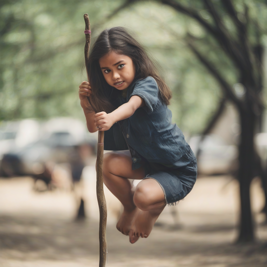 a girl whose hair hangs down dangling by मुफ्त एआई छवि जनरेटर - बिना लॉगिन के✨ | AIGAZOU