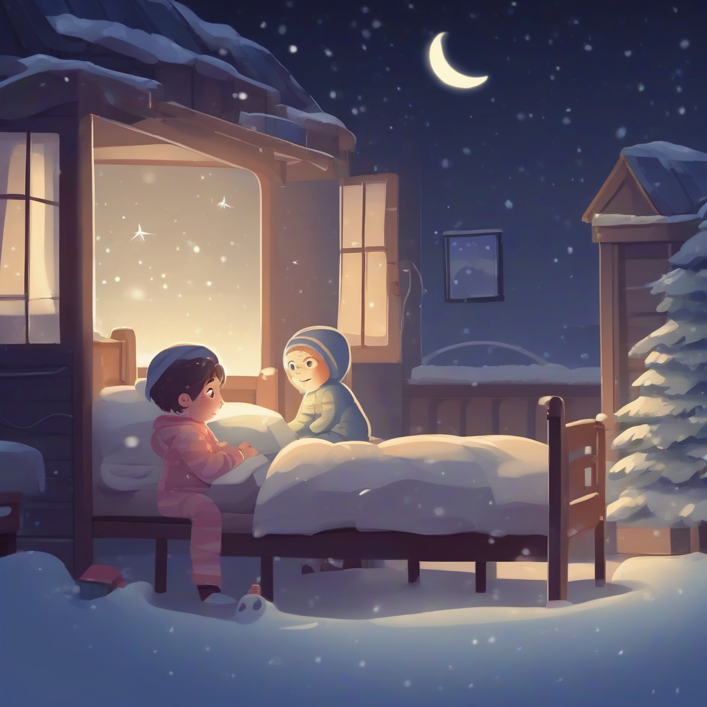 children staying up late in winter by मुफ्त एआई छवि जनरेटर - बिना लॉगिन के✨ | AIGAZOU