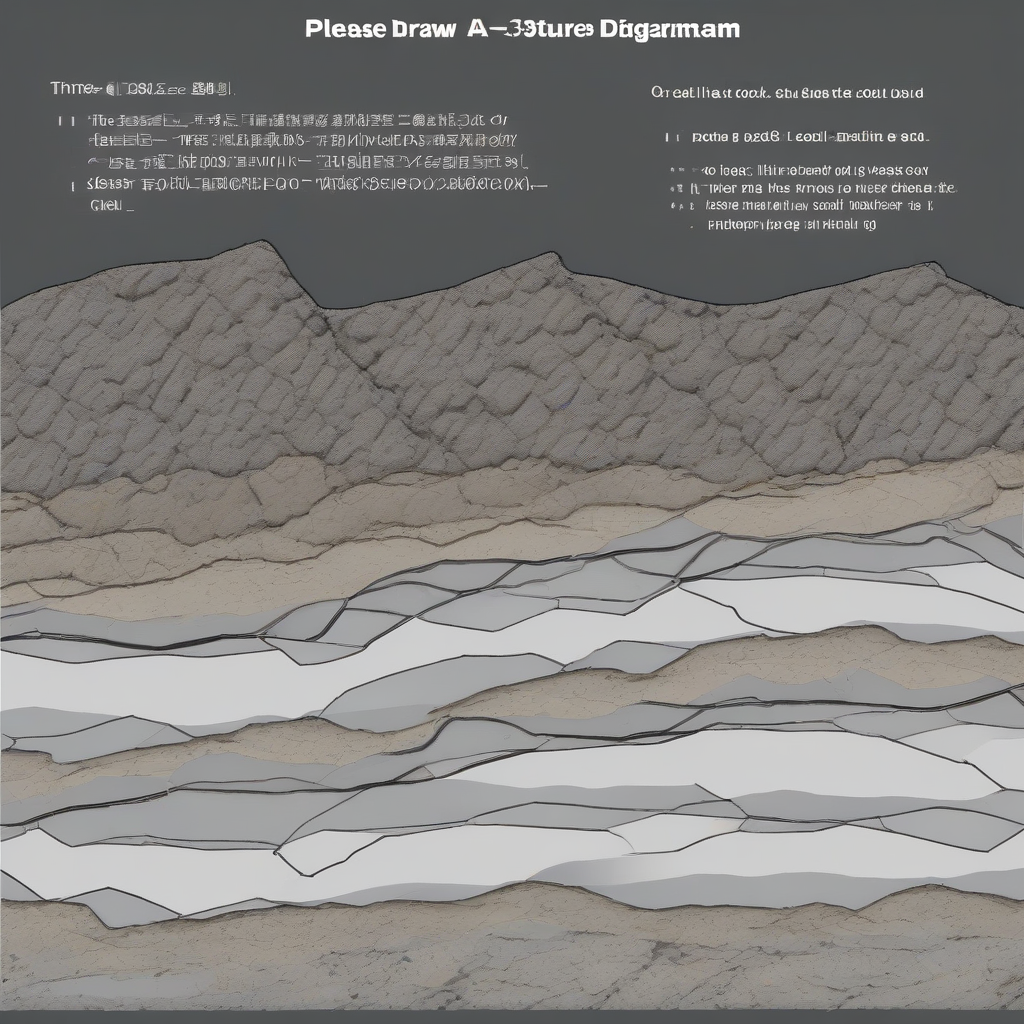 three layer structure diagram top rock middle coal mixed area bottom rock by 免费AI图像生成工具 | AIGAZOU