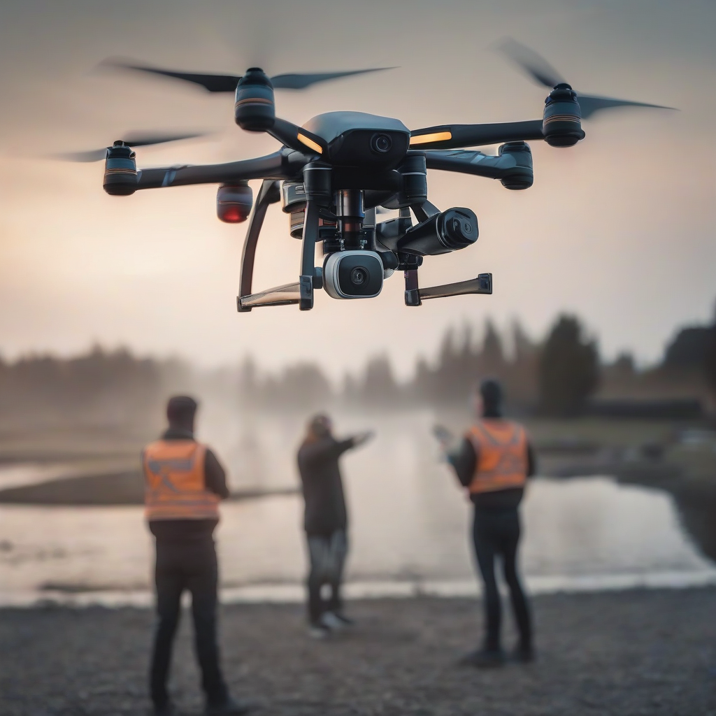 a person flying a drone by Générateur d'images par IA gratuit - Aucune connexion nécessaire✨ | AIGAZOU