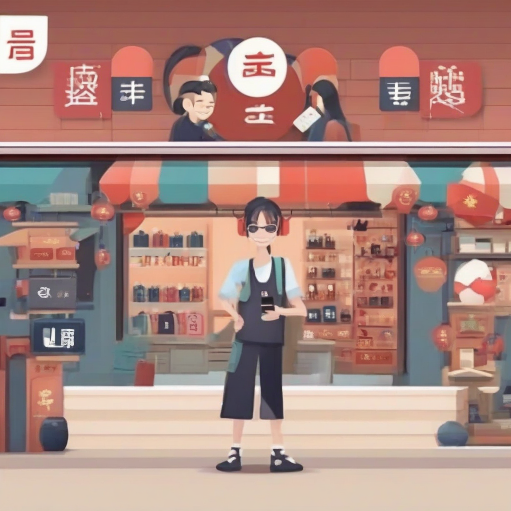 english shop and chinese mall combined e commerce avatar by मुफ्त एआई छवि जनरेटर - बिना लॉगिन के✨ | AIGAZOU