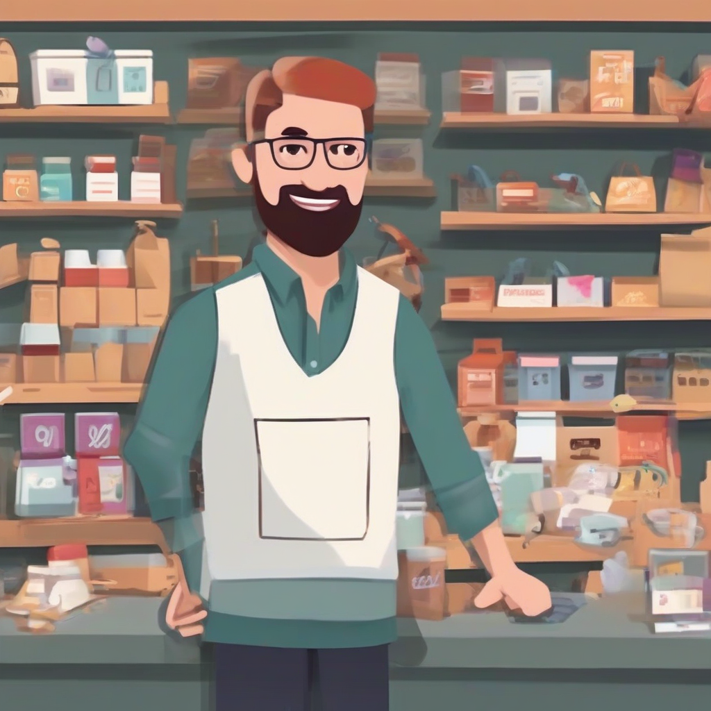 small shop owner e commerce avatar by मुफ्त एआई छवि जनरेटर - बिना लॉगिन के✨ | AIGAZOU