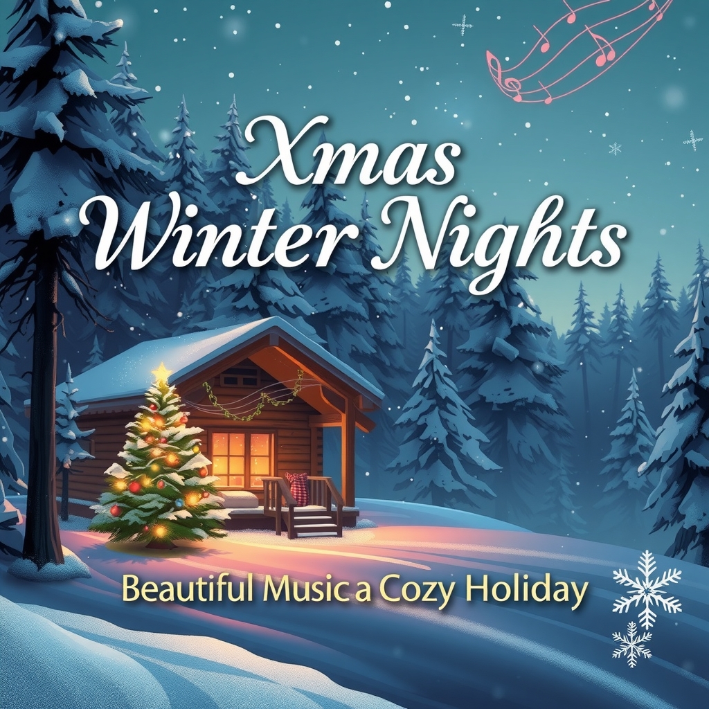 xmas winter nights beautiful music for a cozy holiday by मुफ्त एआई छवि जनरेटर - बिना लॉगिन के✨ | AIGAZOU