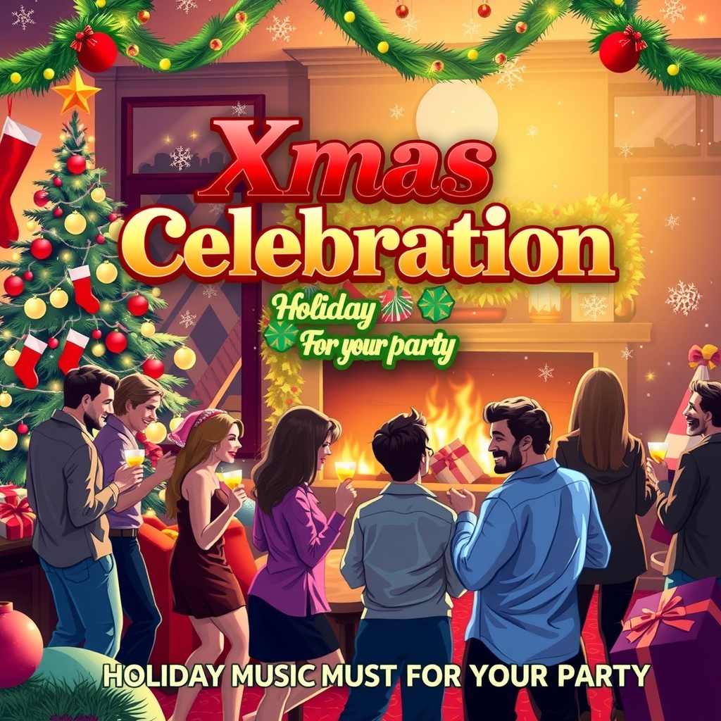 xmas celebration upmusic holiday music for your party by मुफ्त एआई छवि जनरेटर - बिना लॉगिन के✨ | AIGAZOU