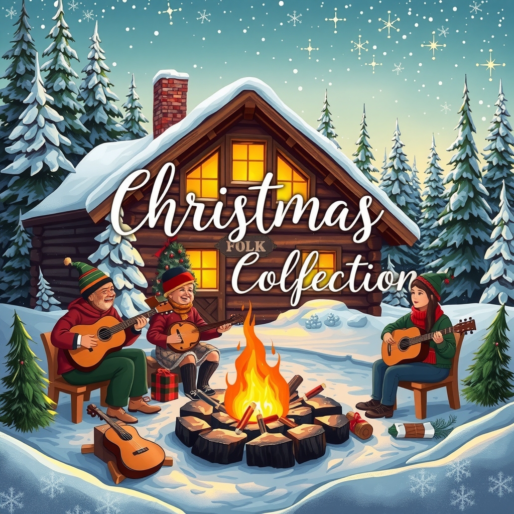 christmas folk collection classic tunes to celebrate the season by Générateur d'images par IA gratuit - Aucune connexion nécessaire✨ | AIGAZOU