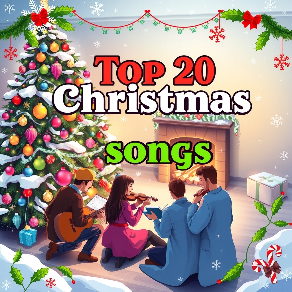 top 20 christmas songs you need for your festive celebration by मुफ्त एआई छवि जनरेटर - बिना लॉगिन के✨ | AIGAZOU