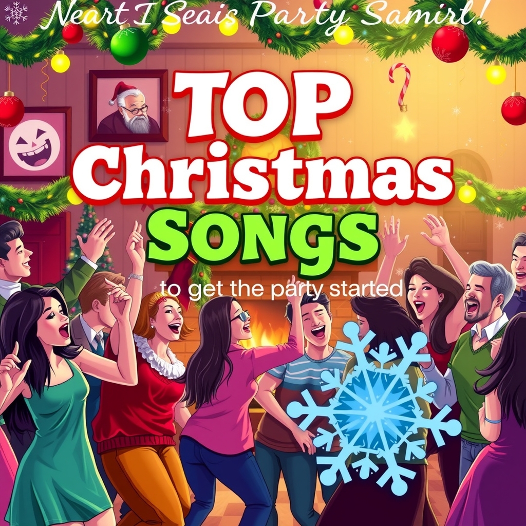 top christmas songs to get the party started by मुफ्त एआई छवि जनरेटर - बिना लॉगिन के✨ | AIGAZOU