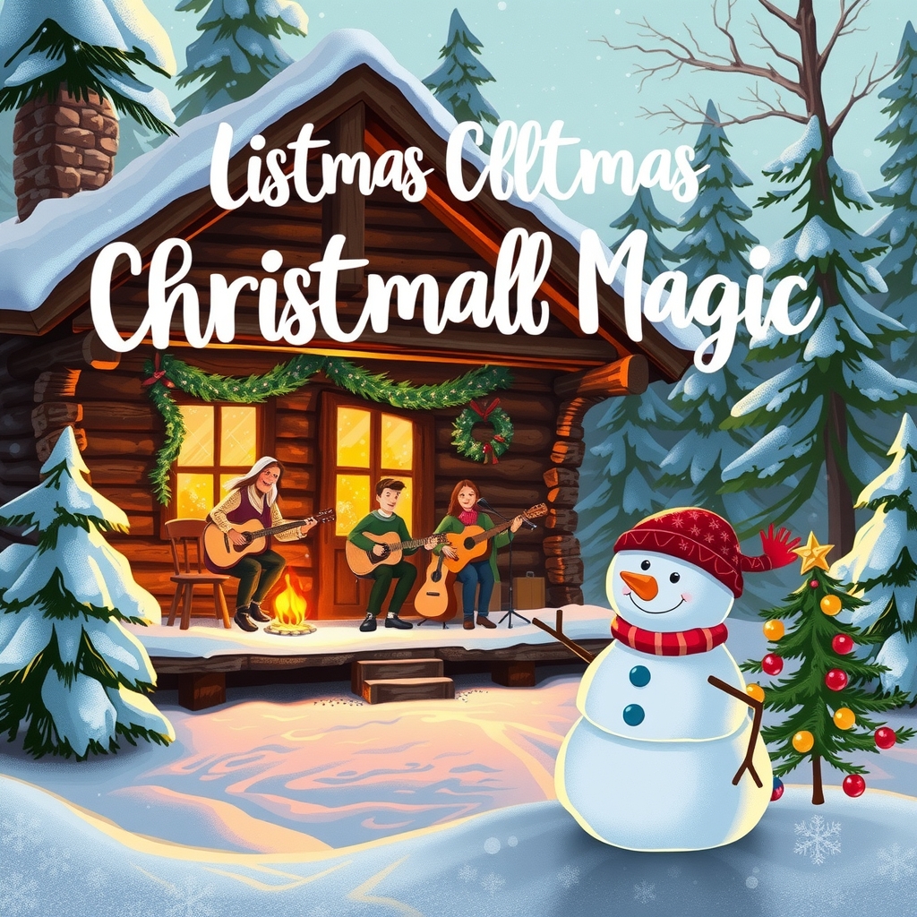 christmas folk magic acoustic songs to fill your heart with holiday joy by Générateur d'images par IA gratuit - Aucune connexion nécessaire✨ | AIGAZOU