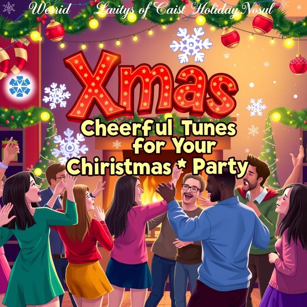 xmas cheerful tunes for your christmas party by 免费AI图像生成工具 | AIGAZOU