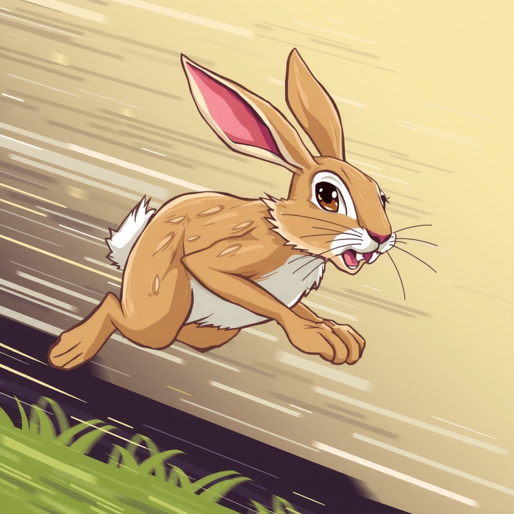 running at an incredible speed the standing rabbit by मुफ्त एआई छवि जनरेटर - बिना लॉगिन के✨ | AIGAZOU