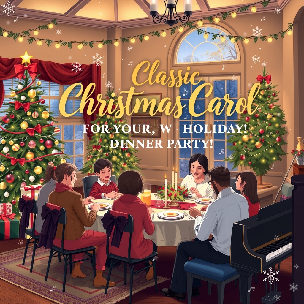 classic christmas carols for your holiday dinner party by मुफ्त एआई छवि जनरेटर - बिना लॉगिन के✨ | AIGAZOU