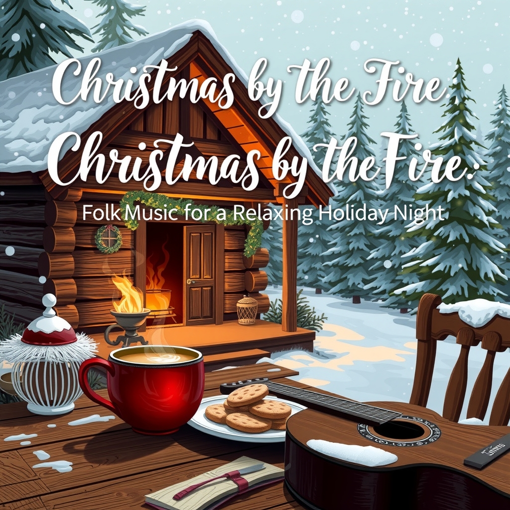 christmas by the fire folk music for a relaxing holiday night by मुफ्त एआई छवि जनरेटर - बिना लॉगिन के✨ | AIGAZOU