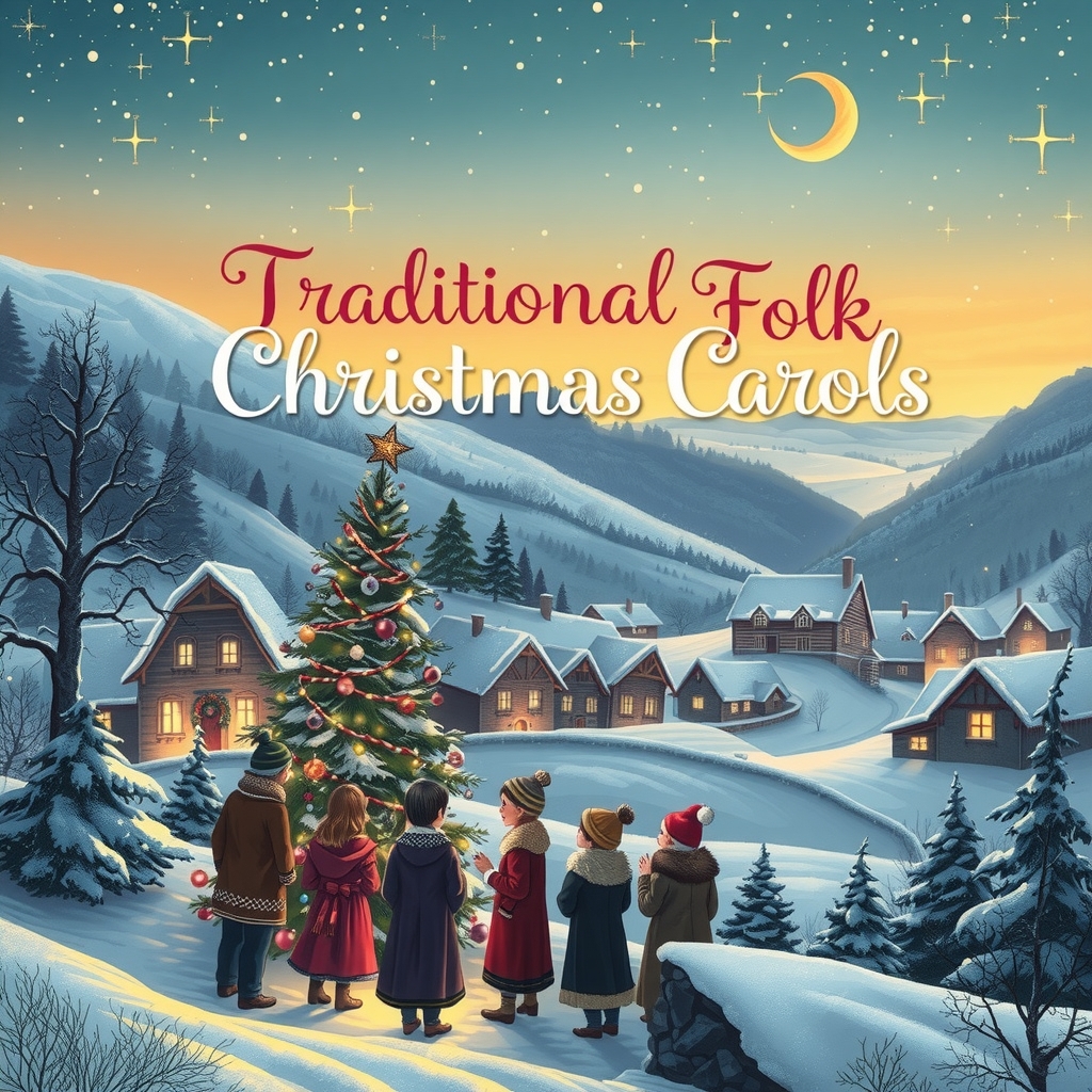 traditional folk christmas carols peaceful songs for the holidays by मुफ्त एआई छवि जनरेटर - बिना लॉगिन के✨ | AIGAZOU