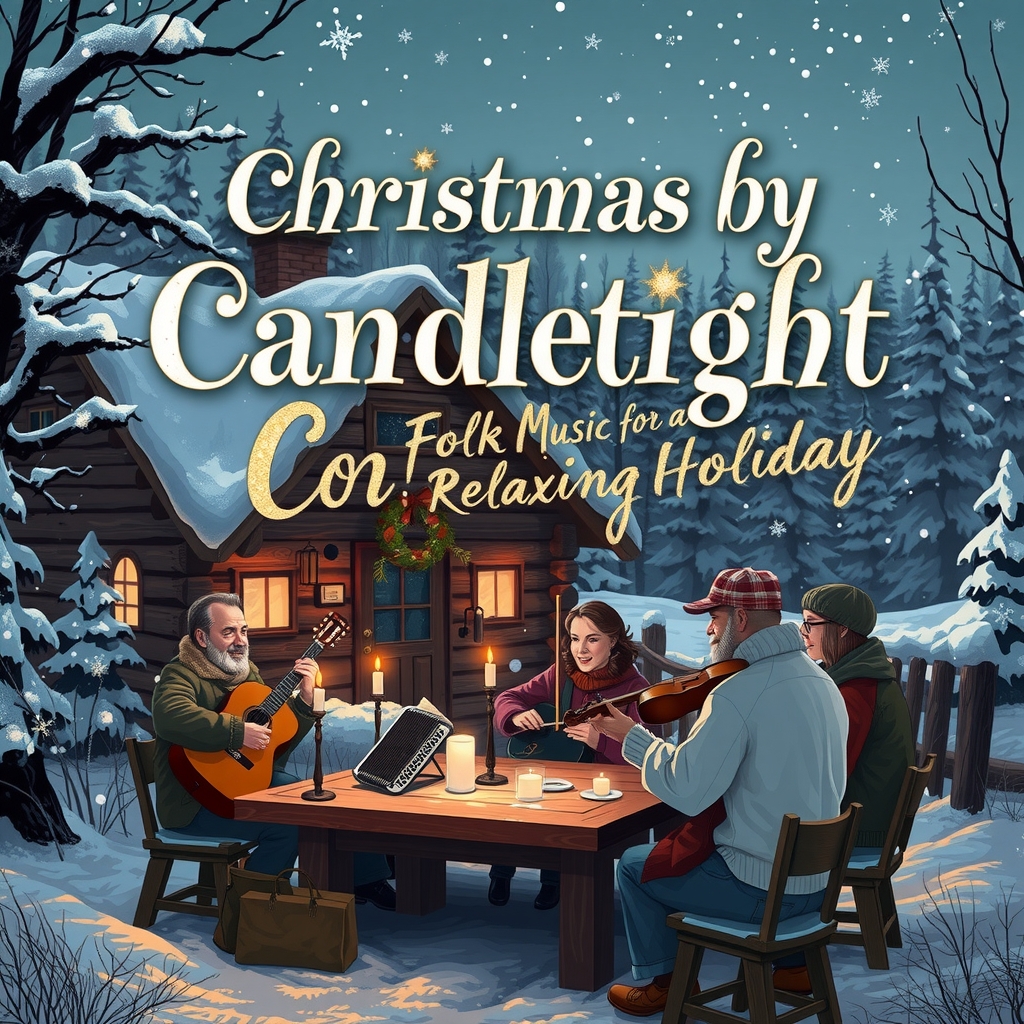 christmas by candlelight folk music for a relaxing holiday by Générateur d'images par IA gratuit - Aucune connexion nécessaire✨ | AIGAZOU