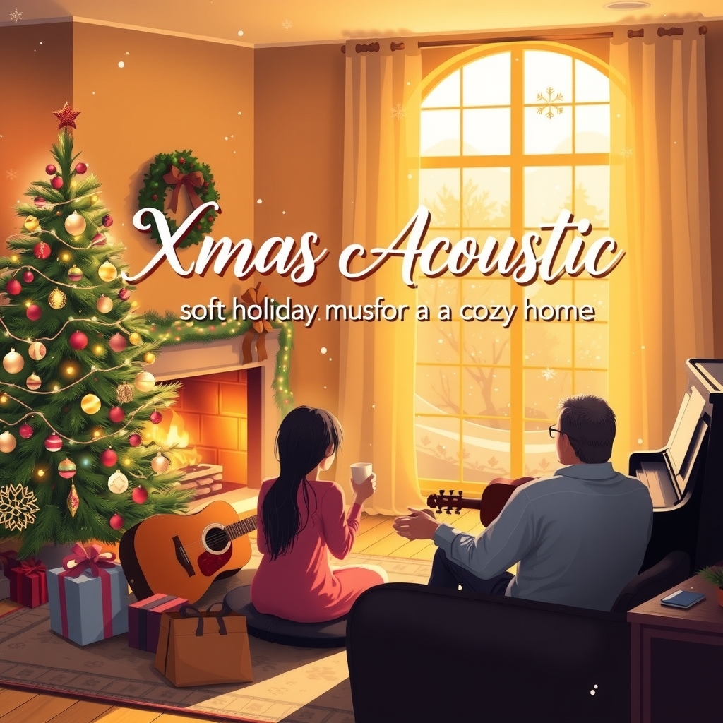 xmas acoustic soft holiday music for a cozy home by मुफ्त एआई छवि जनरेटर - बिना लॉगिन के✨ | AIGAZOU