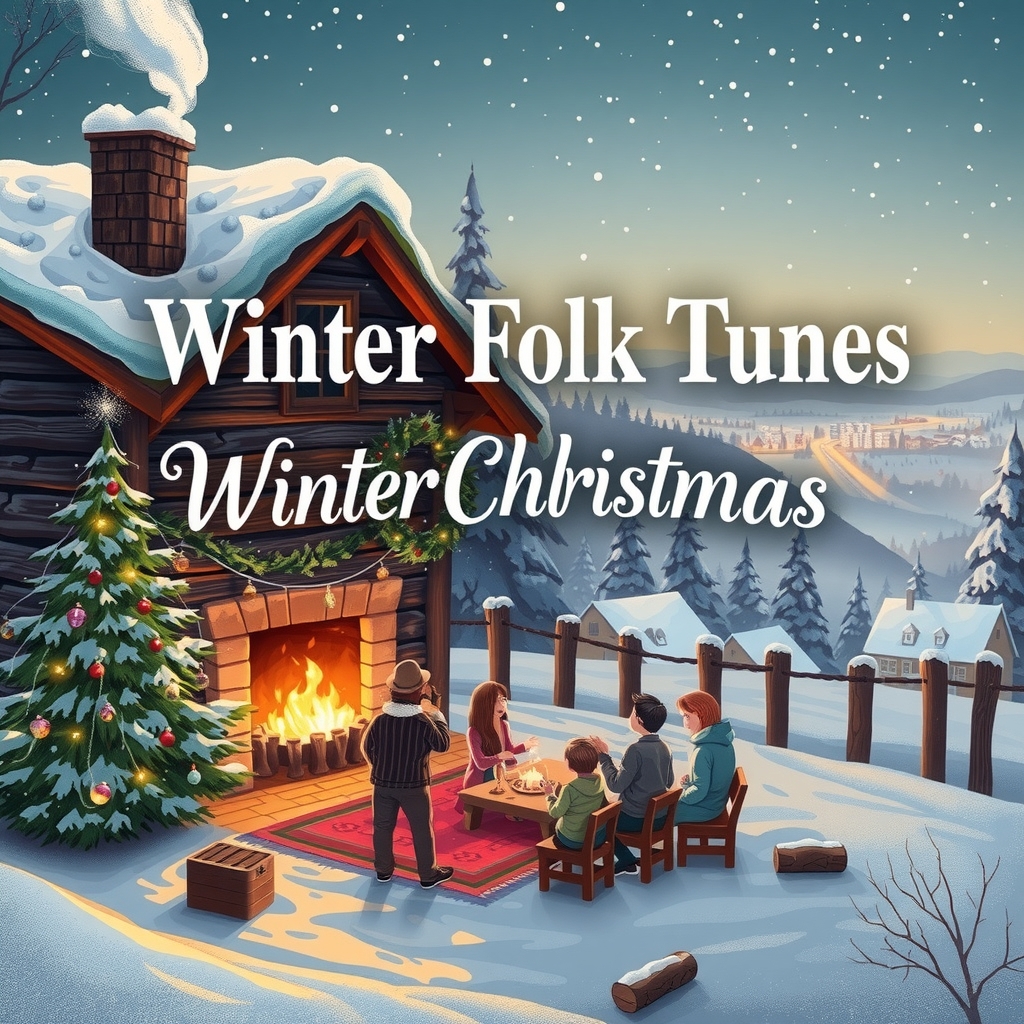 winter folk tunes soothing christmas carols for a cozy holiday by Générateur d'images par IA gratuit - Aucune connexion nécessaire✨ | AIGAZOU