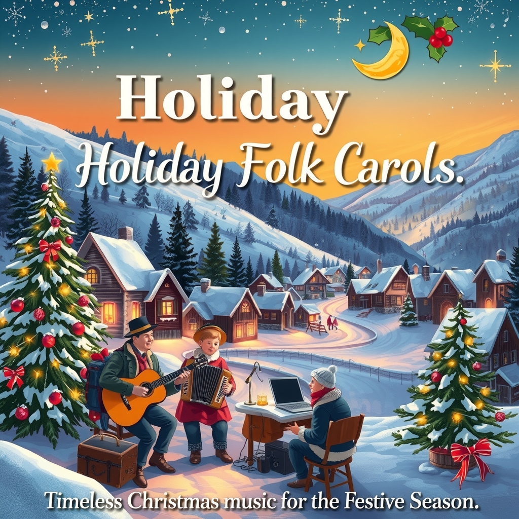 holiday folk carols timeless christmas music for the festive season by Générateur d'images par IA gratuit - Aucune connexion nécessaire✨ | AIGAZOU