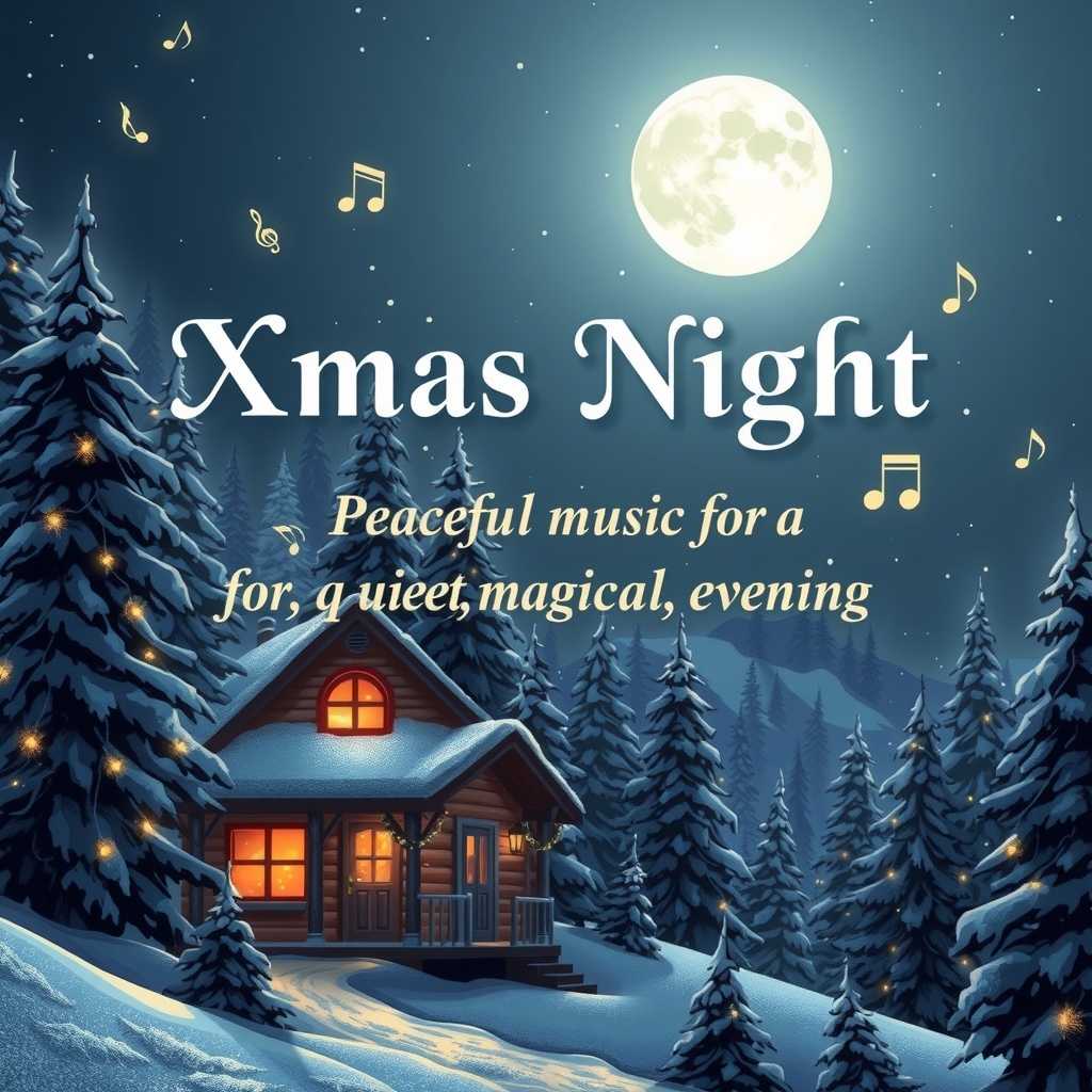 xmas night peaceful music for a quiet magical evening by मुफ्त एआई छवि जनरेटर - बिना लॉगिन के✨ | AIGAZOU