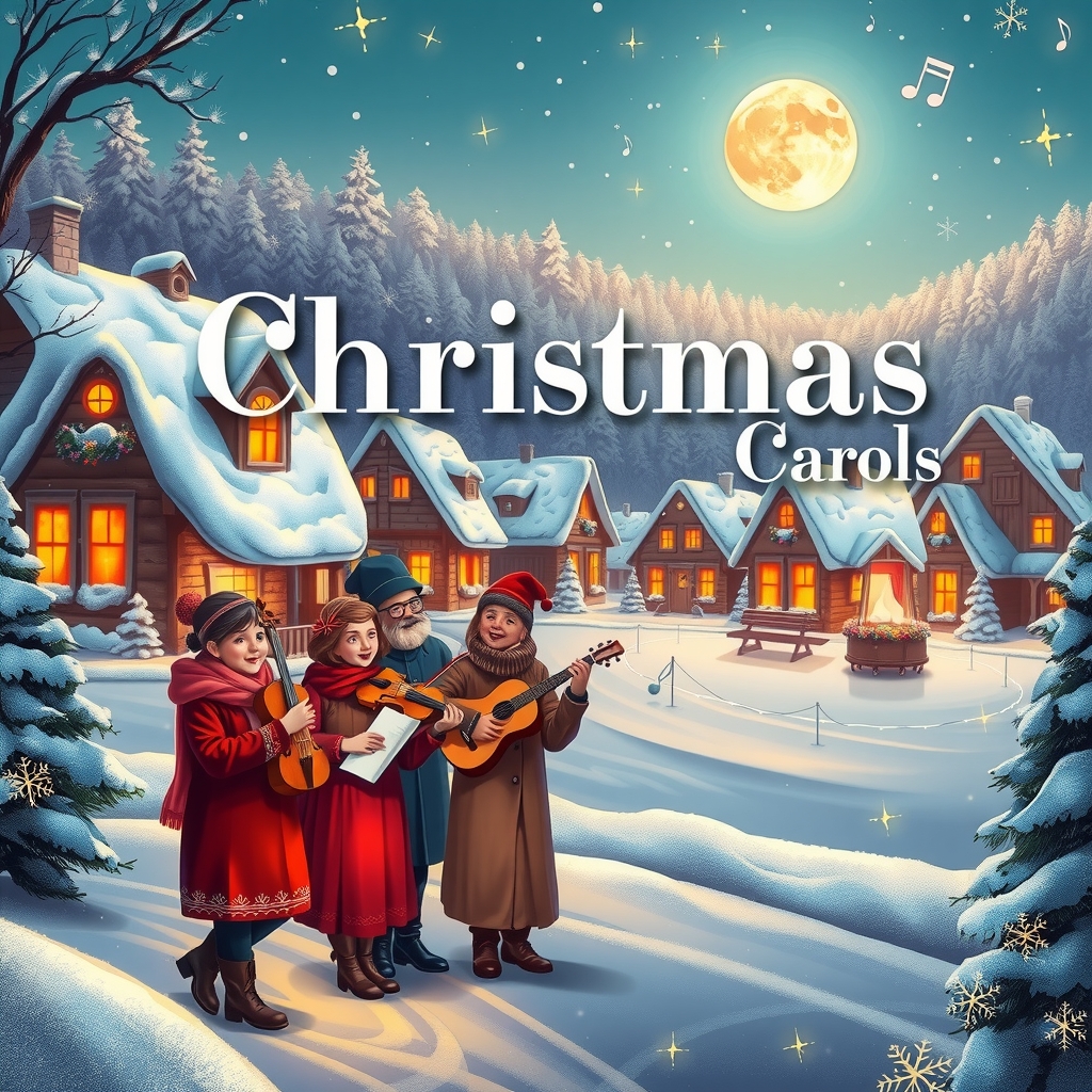 christmas carols the most beautiful songs for your holidays by Générateur d'images par IA gratuit - Aucune connexion nécessaire✨ | AIGAZOU