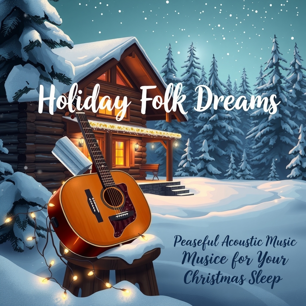 holiday folk dreams peaceful acoustic music for your christmas sleep by Générateur d'images par IA gratuit - Aucune connexion nécessaire✨ | AIGAZOU