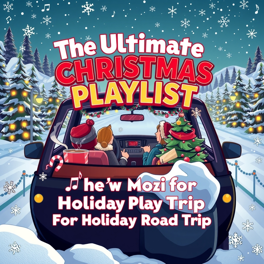 the ultimate christmas playlist for your holiday road trip by मुफ्त एआई छवि जनरेटर - बिना लॉगिन के✨ | AIGAZOU