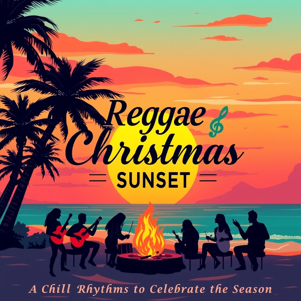 reggae christmas sunset chill rhythms to celebrate the season by मुफ्त एआई छवि जनरेटर - बिना लॉगिन के✨ | AIGAZOU