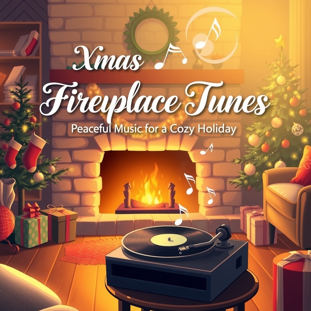 xmas fireplace tunes peaceful music for a cozy holiday by मुफ्त एआई छवि जनरेटर - बिना लॉगिन के✨ | AIGAZOU