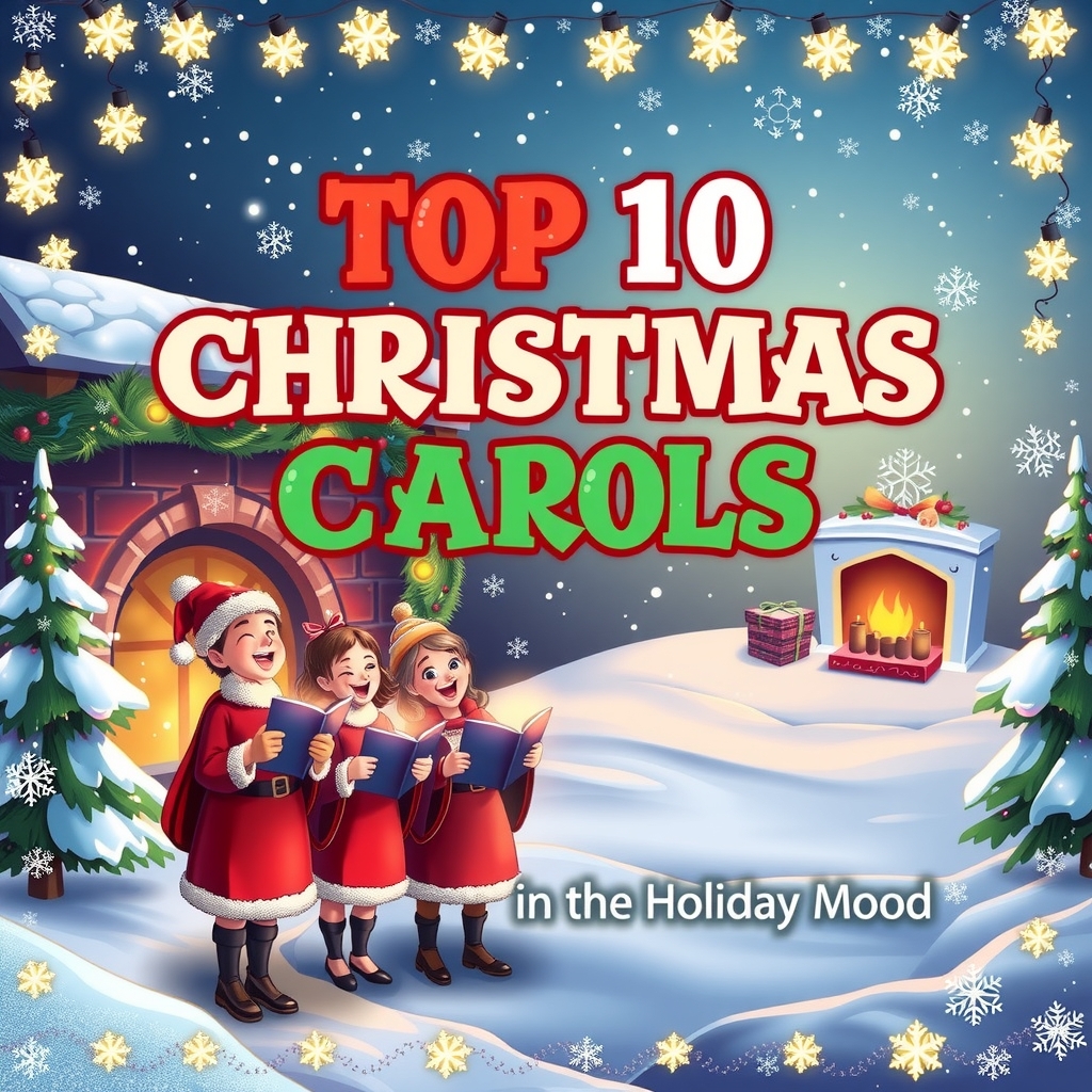 top 10 christmas carols to get you in the holiday mood by मुफ्त एआई छवि जनरेटर - बिना लॉगिन के✨ | AIGAZOU