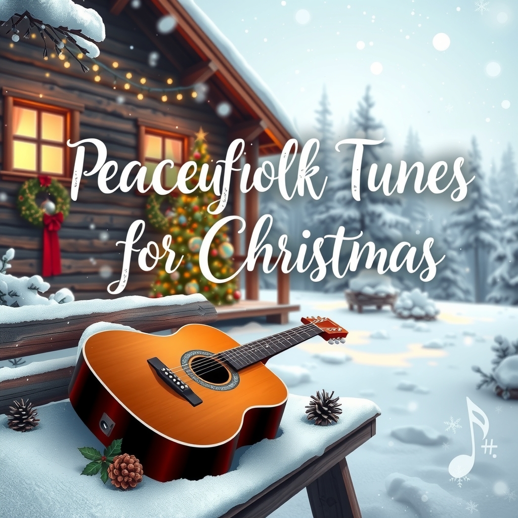 peaceful folk tunes for christmas relaxing music for your holiday spirit by Générateur d'images par IA gratuit - Aucune connexion nécessaire✨ | AIGAZOU