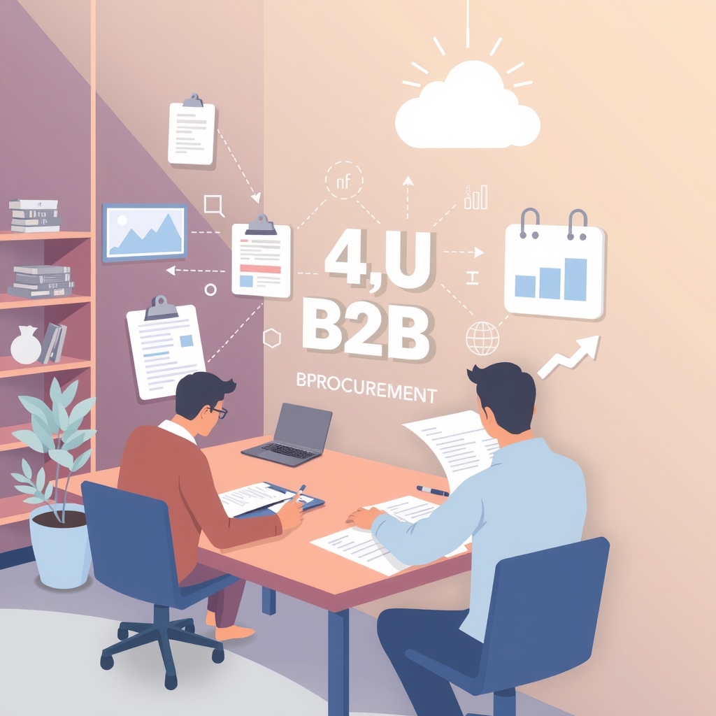 b2b procurement software concept image by मुफ्त एआई छवि जनरेटर - बिना लॉगिन के✨ | AIGAZOU