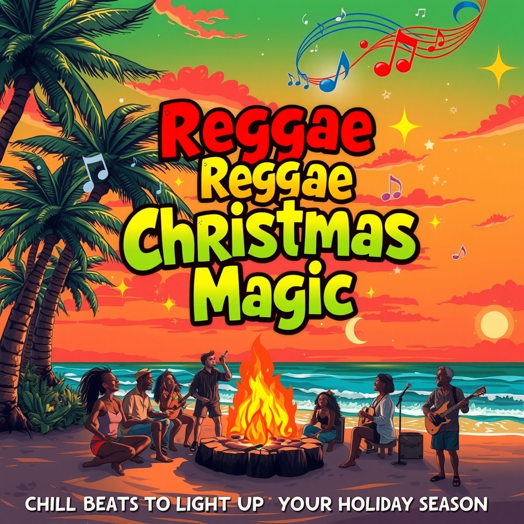 reggae christmas magic chill beats to light up your holiday season by मुफ्त एआई छवि जनरेटर - बिना लॉगिन के✨ | AIGAZOU