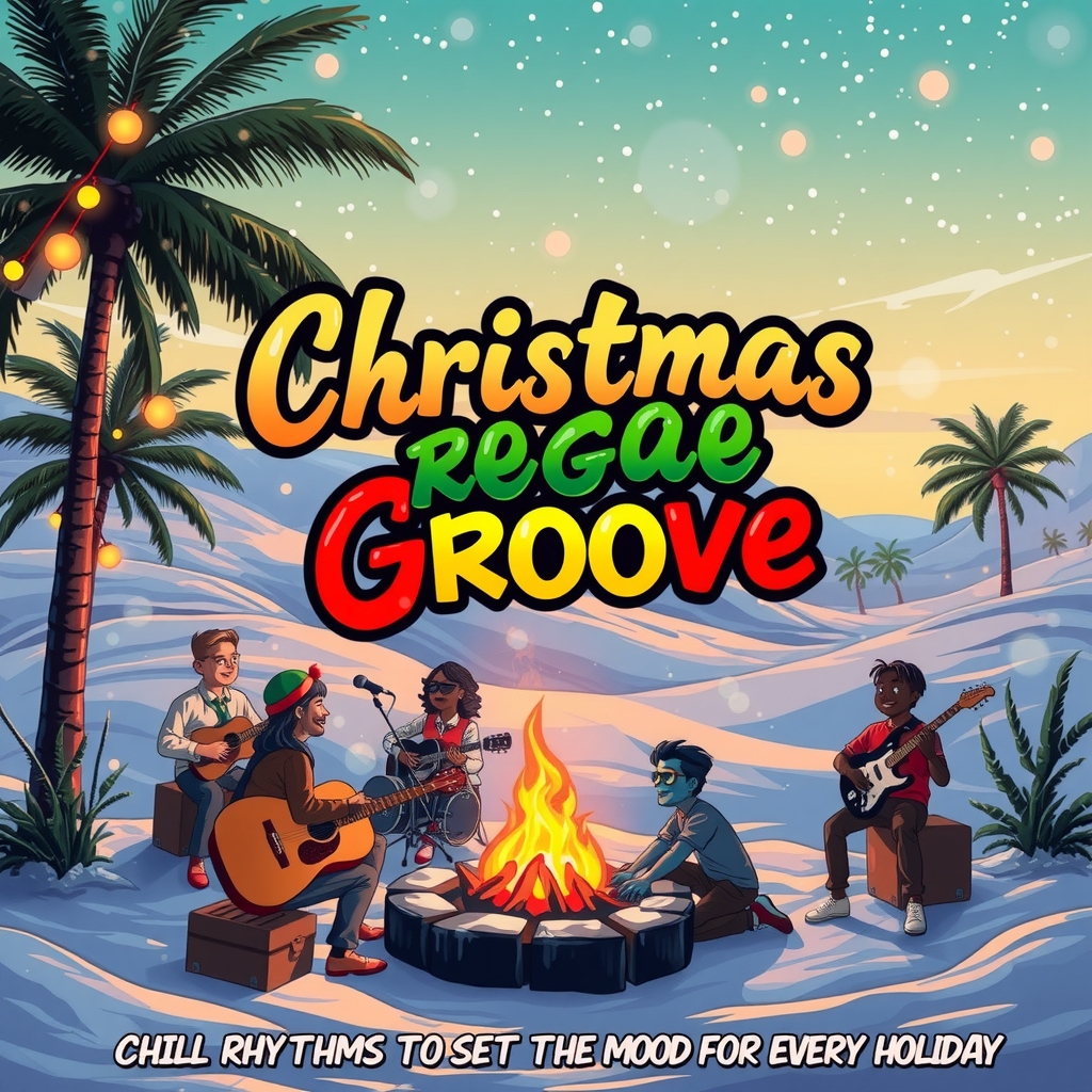 christmas reggae groove chill rhythms set mood every holiday by मुफ्त एआई छवि जनरेटर - बिना लॉगिन के✨ | AIGAZOU