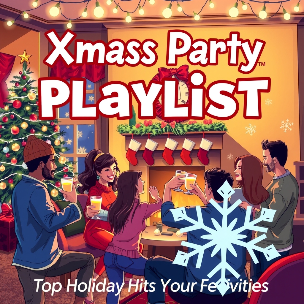 xmas party playlist top holiday hits for your festivities by मुफ्त एआई छवि जनरेटर - बिना लॉगिन के✨ | AIGAZOU