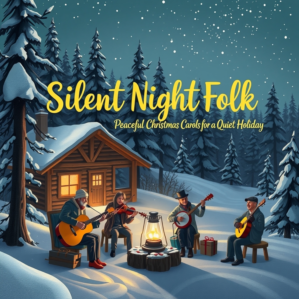 silent night folk peaceful christmas carols for a quiet holiday by मुफ्त एआई छवि जनरेटर - बिना लॉगिन के✨ | AIGAZOU