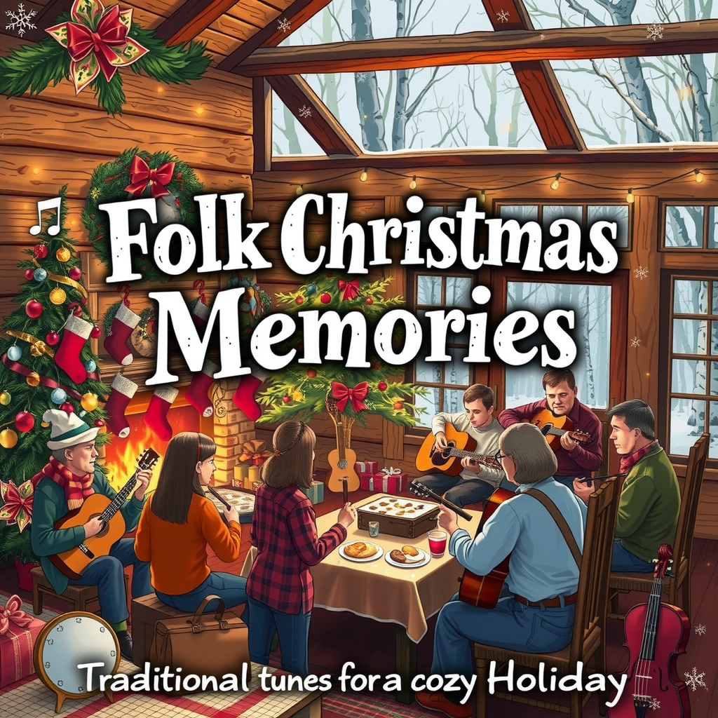 folk christmas memories traditional tunes for a cozy holiday by मुफ्त एआई छवि जनरेटर - बिना लॉगिन के✨ | AIGAZOU