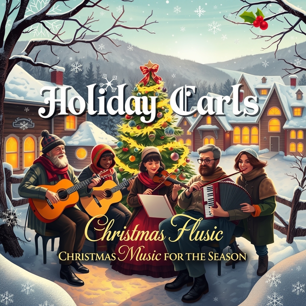 holiday folk carols sweet christmas music for the season by Générateur d'images par IA gratuit - Aucune connexion nécessaire✨ | AIGAZOU